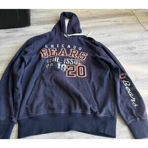 chicago bears Navy Blue hoodie mens Size large Issued 1920 NFL #463